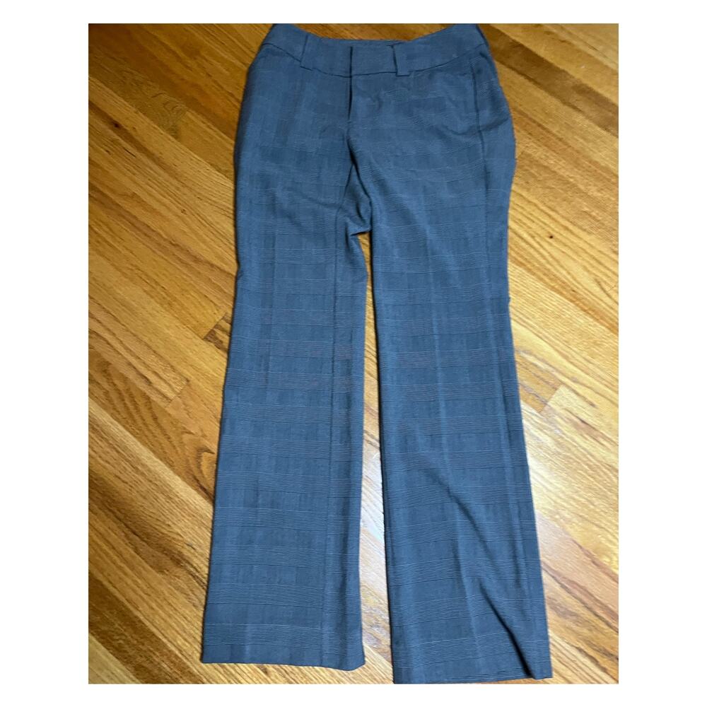 Vtg 2010 Gap curvy fit Flare Leg muted glen plaid dress pants 2R belt loops Mint